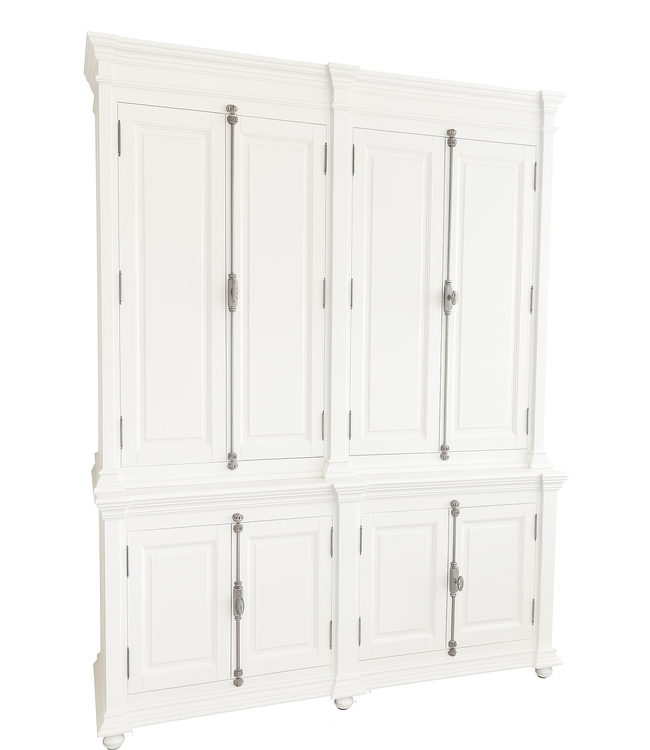 Buffetkast wit Lara 200 x 240cm dichte deuren Espagnoletsluiting