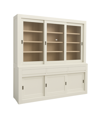 Kasten van de Koning Buffetkast Enschede wit met eiken interieur 240cm