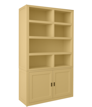 Kasten van de Koning Vakkenkast beige ongelijke vakken 100 x 240cm