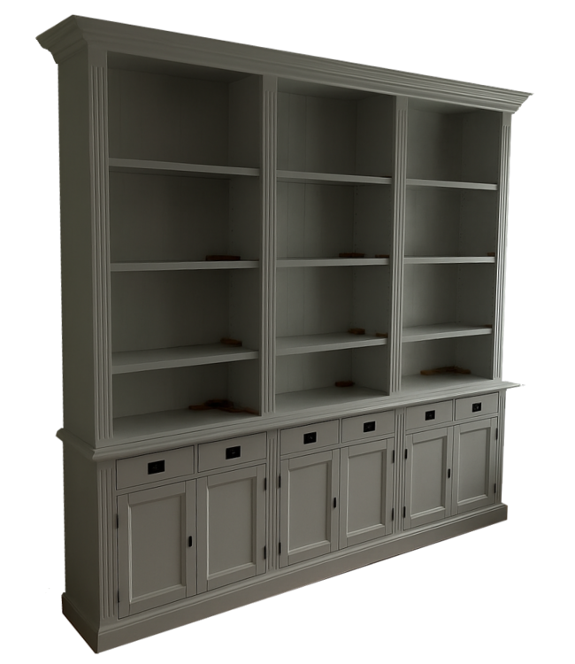 Boekenkast grijs Brummen 260 x 240cm