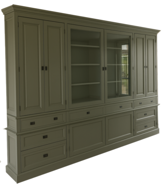 Kasten van de Koning Buffetkast Goirle XXXL olijfgroen 360 x 240cm