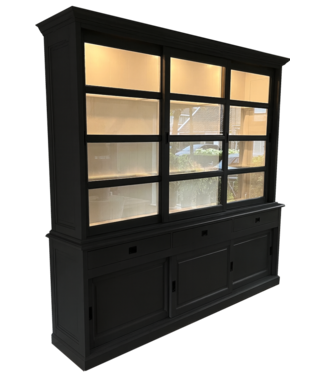 Kasten van de Koning Buffetkast zwart  Ermelo 260 x 240cm led verlichting