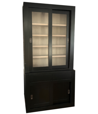 Kasten van de Koning Buffetkast zwart - eiken interieur design 120 x 240cm soft close