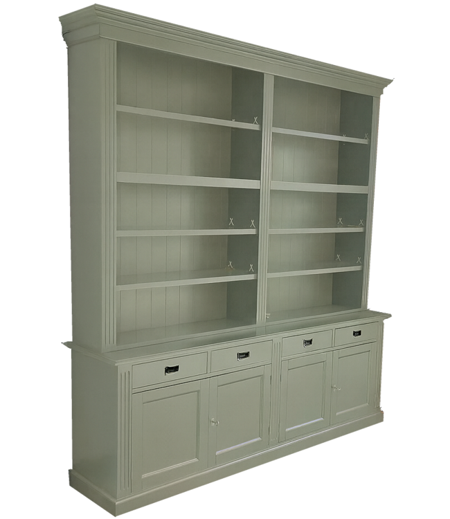 Boekenkast Engels groen  220 x 240cm