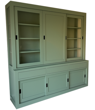 Kasten van de Koning Buffetkast Engels groen - Engels groen Schagen 240 x 240cm dichte middendeur