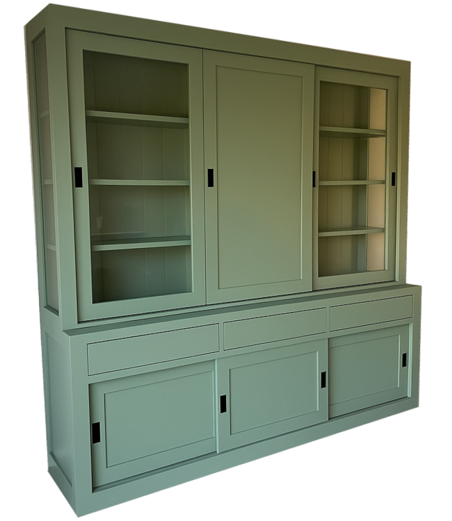 Buffetkast Engels groen - Engels groen Schagen 240 x 240cm dichte middendeur