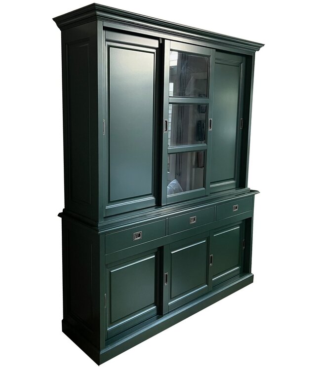 Buffetkast dennengroen Putten 180cm dichte zijdeuren