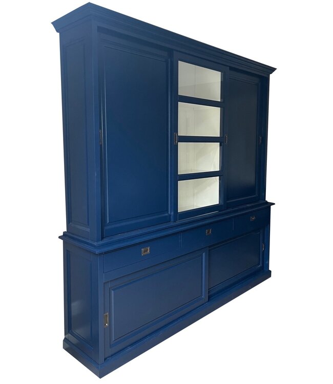 Buffetkast staalblauw Beverwijk 240 x 240cm met dichte zijdeuren