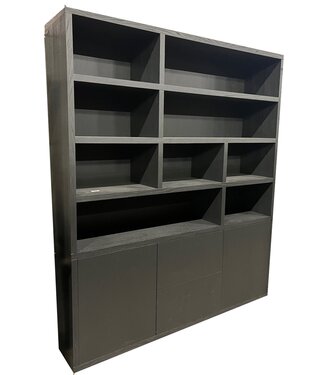 Kasten van de Koning Vakkenkast graphite Boekelo 200 x 230cm