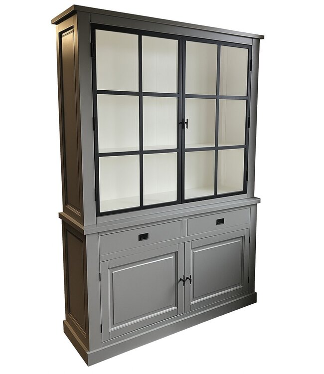 Buffetkast Soest grijs met stalen deuren 150cm