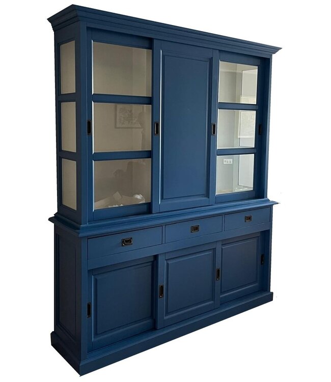 Buffetkast briljantblauw Deurne 180cm dichte middendeur