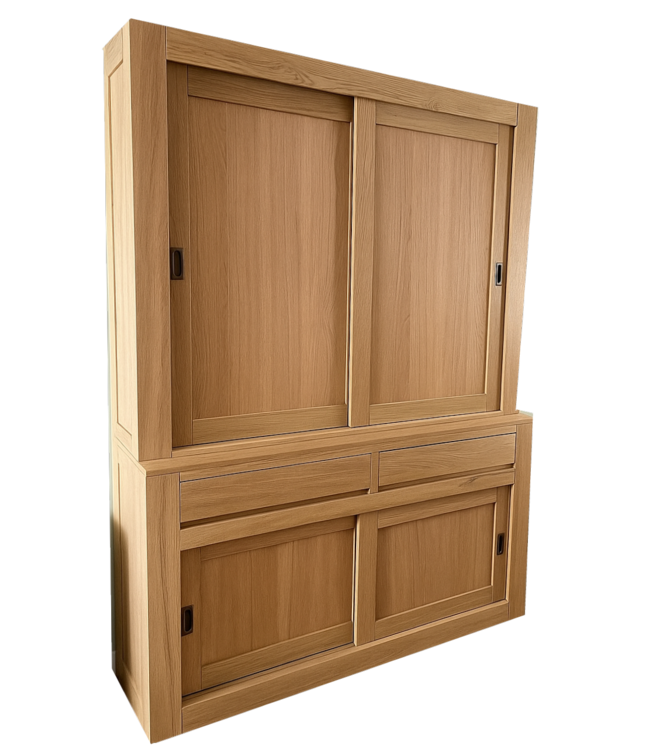 Buffetkast Design eiken natuur met dichte deuren 160cm