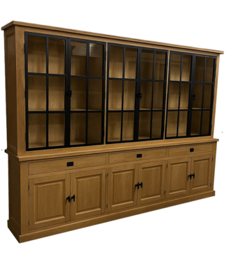 Kasten van de Koning Buffetkast Soest eiken met stalen deuren 300cm