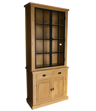 Kasten van de Koning Buffetkast Soest eiken met stalen deuren 100 x 240cm