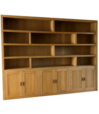 Kasten van de Koning Vakkenkast Eiken 300 x 230cm ongelijke vakken