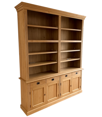 Kasten van de Koning Boekenkast eiken natuur Brummen 200 x 240cm