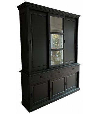 Kasten van de Koning Buffetkast zwart - wit Putten 180 x 240cm dichte zijdeuren