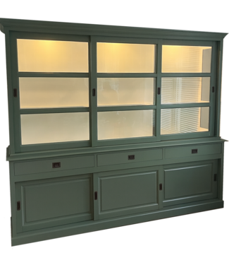 Kasten van de Koning Buffetkast Engels groen Beverwijk 260 x 220cm led verlichting