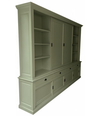 Kasten van de Koning Buffetkast Engels groen Landsmeer 320 x 240 cm dichte middendeuren