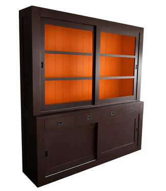 Kasten van de Koning Buffetkast design retro bruin - oranje