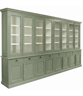 Kasten van de Koning Buffetkast Dronten Engels groen - wit 400 x 220cm