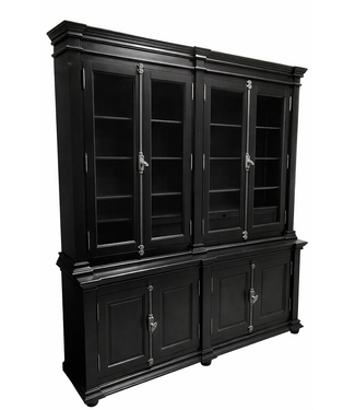 Kasten van de Koning Buffetkast zwart -  zwart Lara 200 x 240cm espagnoletsluiting