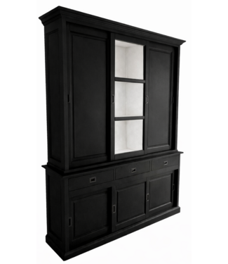 Kasten van de Koning Buffetkast zwart - wit Putten 180 x 240cm dichte zijdeuren