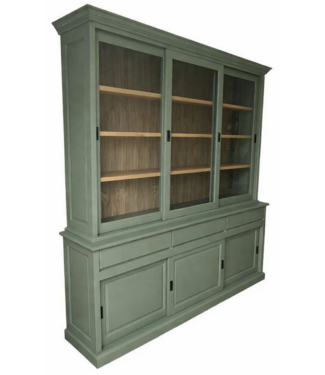 Kasten van de Koning Buffetkast Engels groen - interieur eiken Terwolde 240 x 240cm