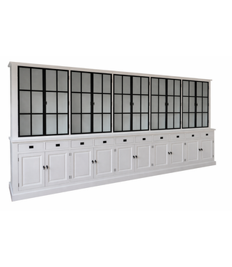 Kasten van de Koning Buffetkast Soest XXL wit met stalen deuren 500cm