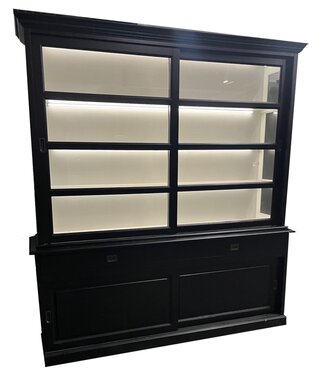 Kasten van de Koning Buffetkast zwart Putten 220 x 240cm led strips dimbaar