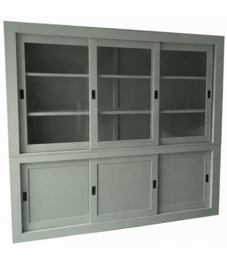 Kasten van de Koning Engels groene strakke buffetkast Zundert 240 cm