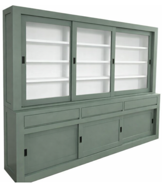 Kasten van de Koning Buffetkast Engels groen Enschede 260cm laden greeploos