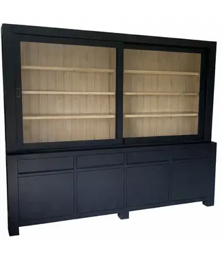 Kasten van de Koning Buffetkast Edam antraciet met eiken interieur 260cm