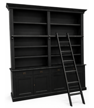 Kasten van de Koning Boekenkast zwart - zwart Kesteren 200 x 240cm