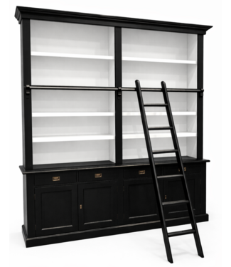 Kasten van de Koning Boekenkast zwart - wit Kesteren 200cm