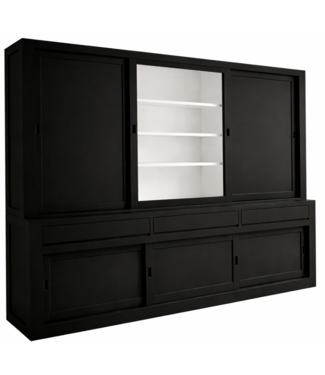 Kasten van de Koning Buffetkast zwart Vaassen XXL 300 x 240cm dichte zijdeuren