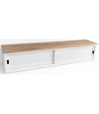 Kasten van de Koning TV dressoir wit - eiken bovenblad Putten 240cm