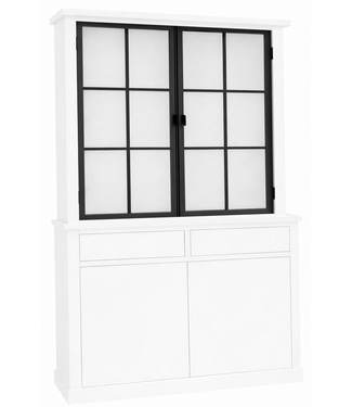 Kasten van de Koning Buffetkast Voorst wit met stalen deuren 110cm