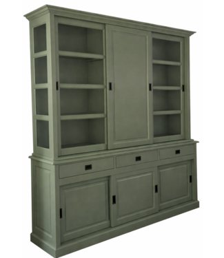 Kasten van de Koning Buffetkast Engels groen- Engels groen Deurne 200 x 240cm dichte middendeur