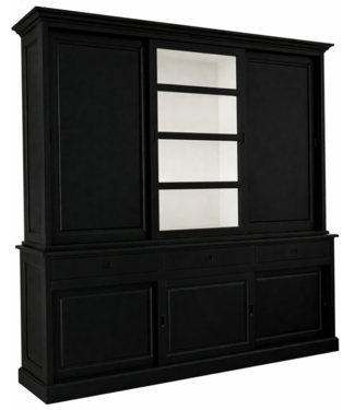Kasten van de Koning Buffetkast zwart - wit Putten 240 x 240cm dichte zijdeuren
