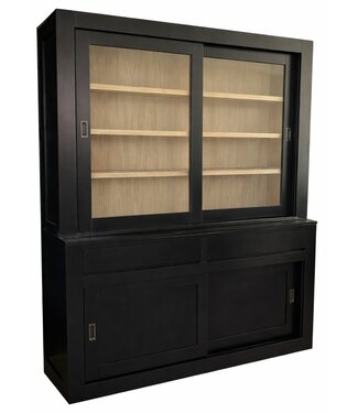 Kasten van de Koning Buffetkast Design zwart met eiken interieur 180cm