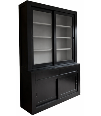 Kasten van de Koning Buffetkast zwart - grijs design soft close 160 x 240cm