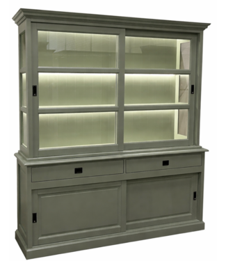 Kasten van de Koning Buffetkast Engels groen Putten 200cm ledverlichtingstrips dimbaar