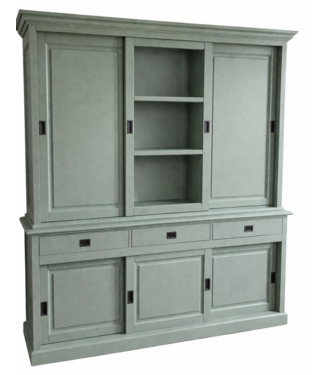 Kasten van de Koning Buffetkast Engels groen - groen Putten 200cm dichte zijdeuren
