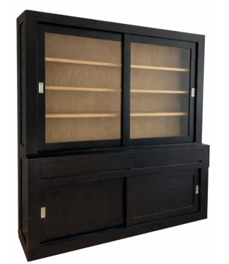 Kasten van de Koning Buffetkast Design zwart met eiken interieur 200cm