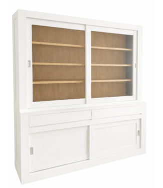 Kasten van de Koning Buffetkast Design wit met eiken interieur 200cm