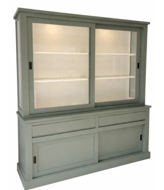 Kasten van de Koning Buffetkast Engels groen Waalre 200cm led verlichting spots