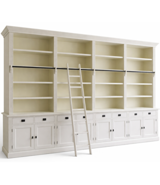 Kasten van de Koning Boekenkast wit met trap Kesteren 400 x 240cm