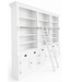 Boekenkast wit Reeuwijk 300 x 240cm met trapje