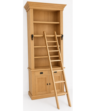 Kasten van de Koning Boekenkast eiken eiken interieur met trap Reeuwijk 100 x 240cm